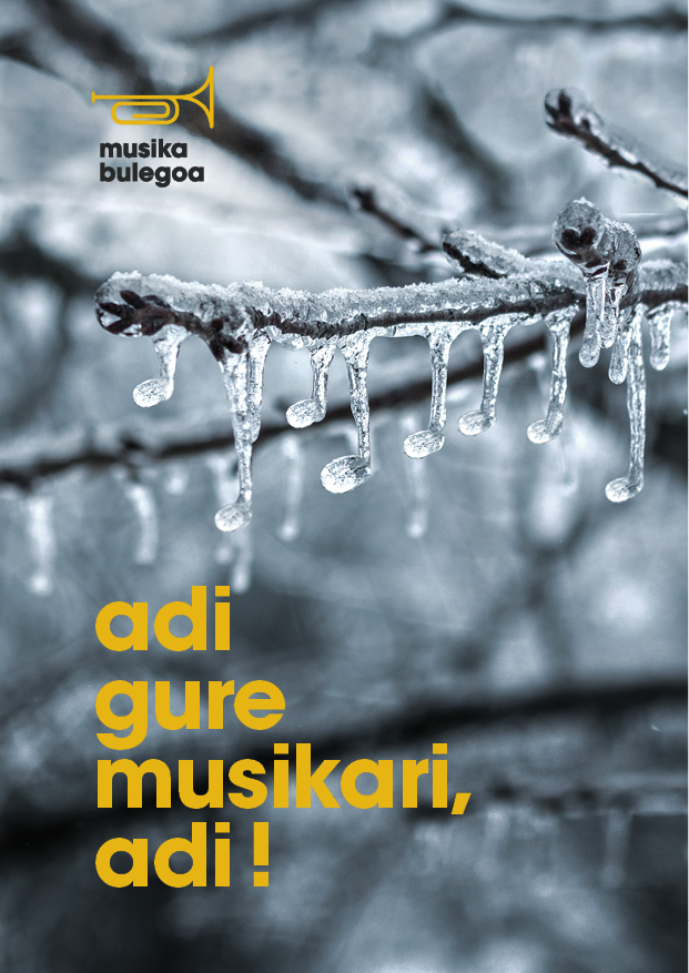 Imagen de la campaña "Adi gure musikari, adi"